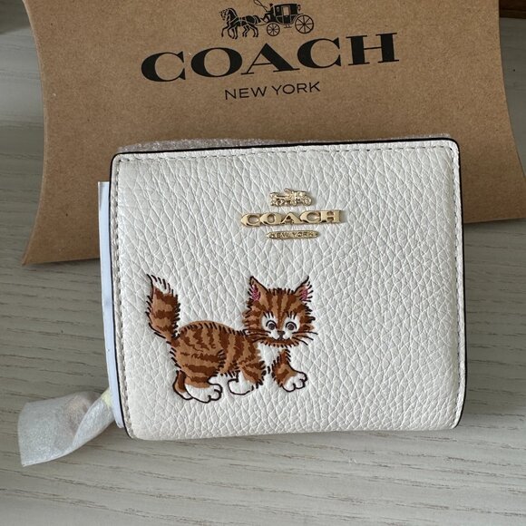 Coach Snap Wallet With Dancing Kitten - Picture 2 of 6